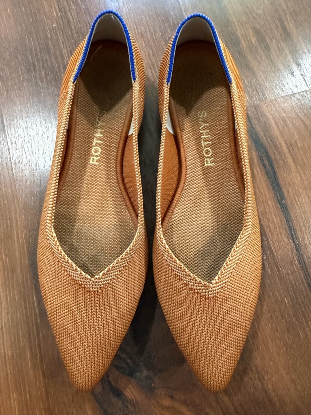 Rothy's Ballet Flats The Point Amber Textile Womens Size 8 Comfort Shoes - Picture 2 of 7